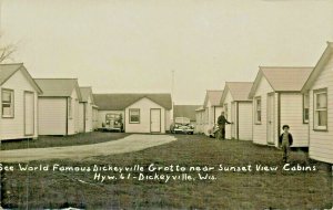 Dickeyville WI Dickeyville Grotto Sunset View Cabins Real Photo Postcard
