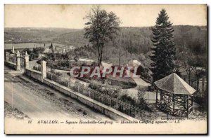 Old Postcard Avallon Square Hondaille Geoffroy