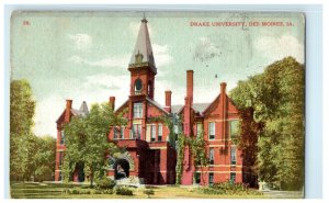 1910 Drake University Campus Building Des Moines Iowa IA Antique Postcard 
