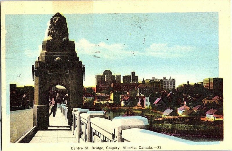 Centre St. Bridge Calgary Alberta Canada Postcard Standard View Card