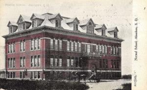 Aberdeen South Dakota Normal School Exterior Street View Antique Postcard K13366