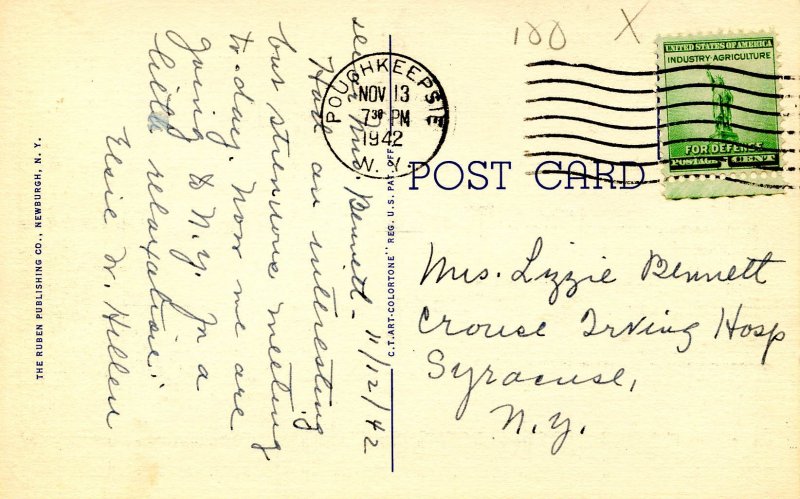 NY - Poughkeepsie. Vassar College, Thompson Memorial Library