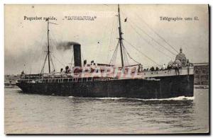 Old Postcard Ship fast Djurdjuran Wireless Telegraphy