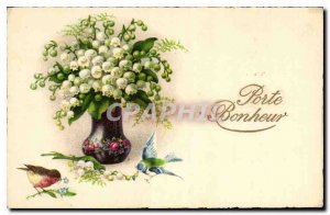 Postcard Old Porte Bonheur Flowers