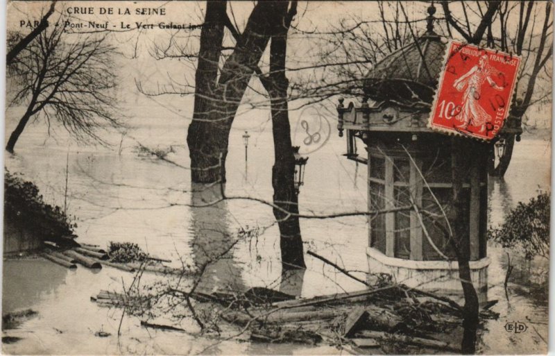 CPA PARIS 1er - Pont Neuf - Le Vert Galant inondé (63310)