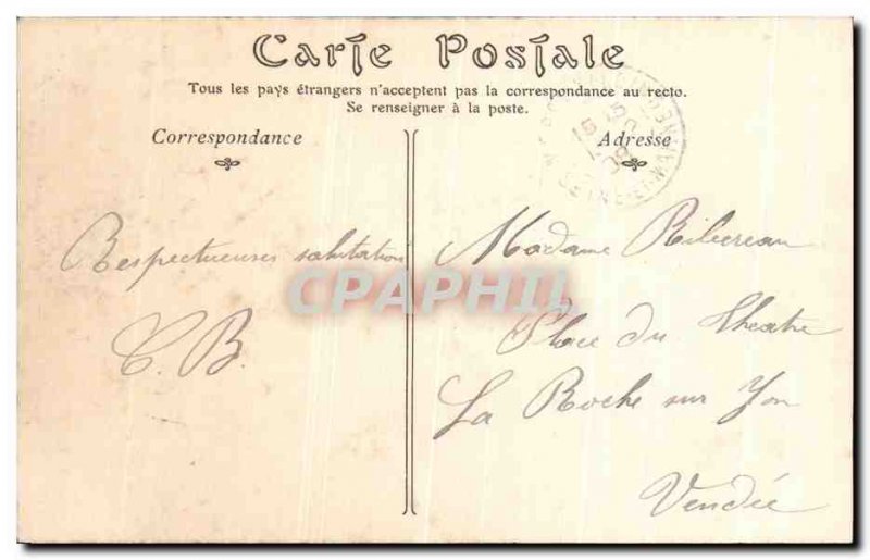 Old Postcard Moret Portal & # 39Eglise