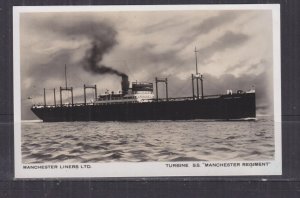 GREAT BRITAIN, SS MANCHESTER REGIMENT, MANCHESTER LINERS, c1935 real photo ppc.