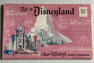 Walt Disney's Magic Kingdom THIS IS DISNEYLAND Souvenir View Folder 26 Scenes