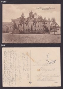 SWEDEN, Postcard, Södermanland, Regiment Mess building, RPPC, WWI