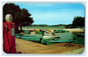 c1960s Boat Dock, Claytor Lake Near Dublin Virginia VA Unposted Postcard