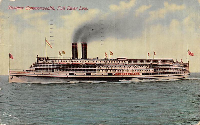 Steamer Commonwealth River Steamship Fall River Line Ferry Boat Ship 