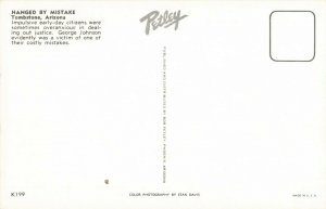 Postcard Hanged by Mistake Tombstone Arizona