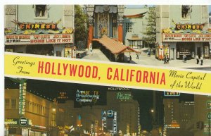 America Postcard - Greetings from Hollywood - California - Movie Capital  A5761