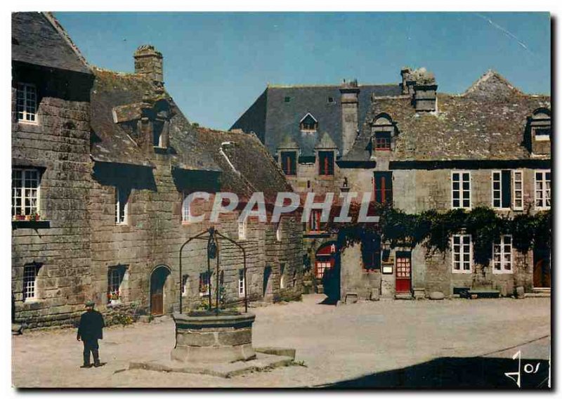 Postcard Modern Colors in Brittany Locronan The bottom of the square