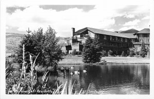 G46/ Sun Valley Idaho RPPC Postcard 50s Permanent Residences Lodge 3