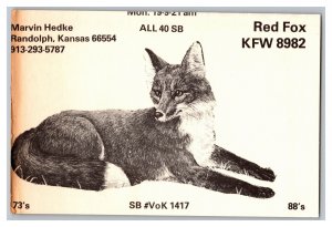 Postcard QSL CB Ham Radio Amateur Card From Randolph Kansas KFW 8982