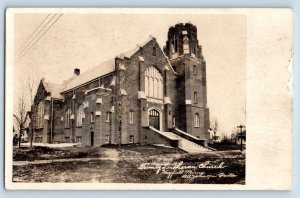 Hayfield Minnesota MN Postcard RPPC Photo Trinity Lutheran Church c1910's