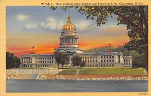 West Virginia State Capitol, Kanawha River - Charleston, West Virginia WV  