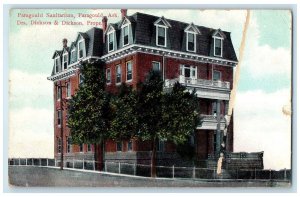 1909 Paragould Sanitarium Exterior Roadside Paragould Arkansas AR Trees Postcard