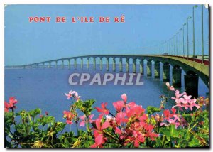 Postcard Modern Re Island Bridge Ch Mrs. Island Re is henceforth reliee the C...