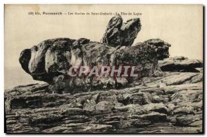 Old Postcard Penmarch Les Roches Saint Guenole The Rabbit Head