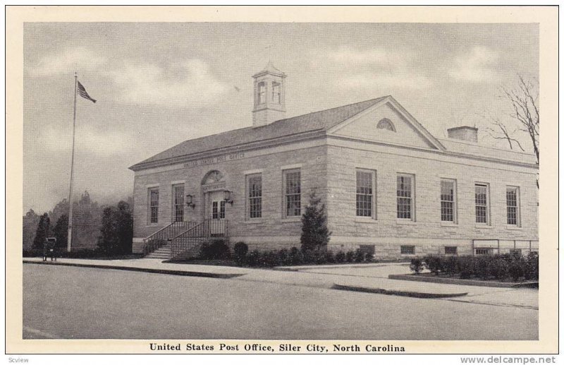 Exterior,  United States Post Office,  Siler City,  North Carolina,   40-60s