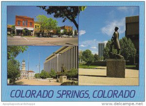 Colorado Colorado Springs Zebulon Pike Statue and Old Town