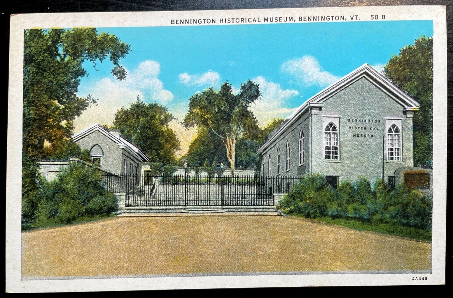 Vintage Postcard 1934 Bennington Historical Museum, Bennington Vermont