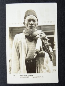 Java Javanese People BEJAARDE JAVAAN Paramaribo, Suriname N.G. - Old RP Postcard