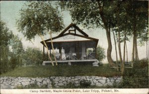 Poland Maine ME Camp Bartlett Lake Tripp c1910 Vintage Postcard