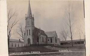 E81/ Aurora Ohio RPPC Postcard c1910 Congregational Church