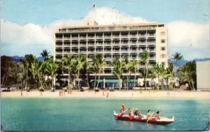 Postcard Hawaii - Surf Rider Hotel, Honolulu - Double PM 1952 HI and 1953 NY