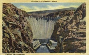 Boulder Dam - Downstream Face in Hoover (Boulder) Dam, Nevada