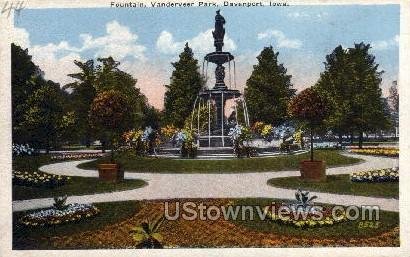 Fountain, Vanderveer Park - Davenport, Iowa IA