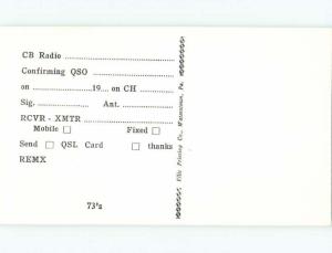 comic - QSL CB HAM RADIO CARD Linden Pennsylvania PA t9582