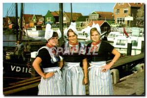 Modern Postcard Volendam Holland Folklore Costume