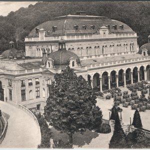 c1920s Baden bei Wien Austria Postcard Kurhaus Spa Resort Terrace Architecture