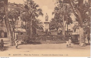 AJACCIO, Corse Du Sud, France, 1900-1910s; Place des Palmiers