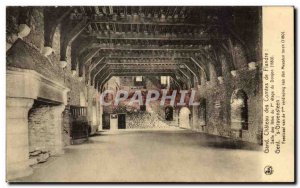 Postcard Old Gent Chateau Flande Counts of Hall of celebrations of the 1st fl...