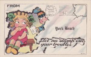 Maine From York Beach 1910