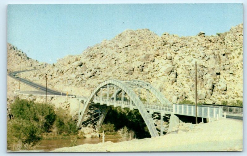 VICTORVILLE, CA California~ Rt..66 ~ RAINBOW BRIDGE Mojave River c1950s Postcard