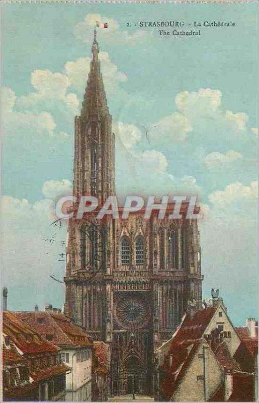 Old Postcard Strasboug La Cathedrale