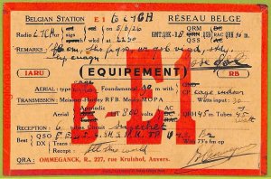 af5209 - BELGIUM BELGIQUE - RADIO CARD - Anvers - 1926-