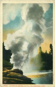 Riverside Geyser, 100 FT, Yellowstone Park Vintage Postcard
