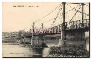 Old Postcard Bridge over the Loire Ancenis