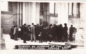 France Reims Cathedral Tourist On The Interior Photo