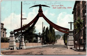 Postcard UT Salt Lake City Eagle Gate 1909