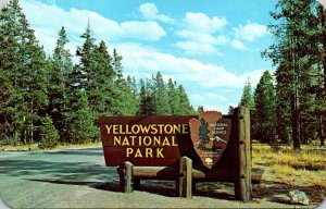 Yellowstone National Park Sign At Entrance Gates