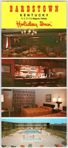Vintage BARDSTOWN KY Holiday Inn Restaurant Bar Pool Room Chrome Postcard