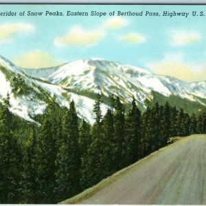 1941 CO - Colo. US Highway 40 Berthoud Pass Eastern Slope Snow Colorado PC A238